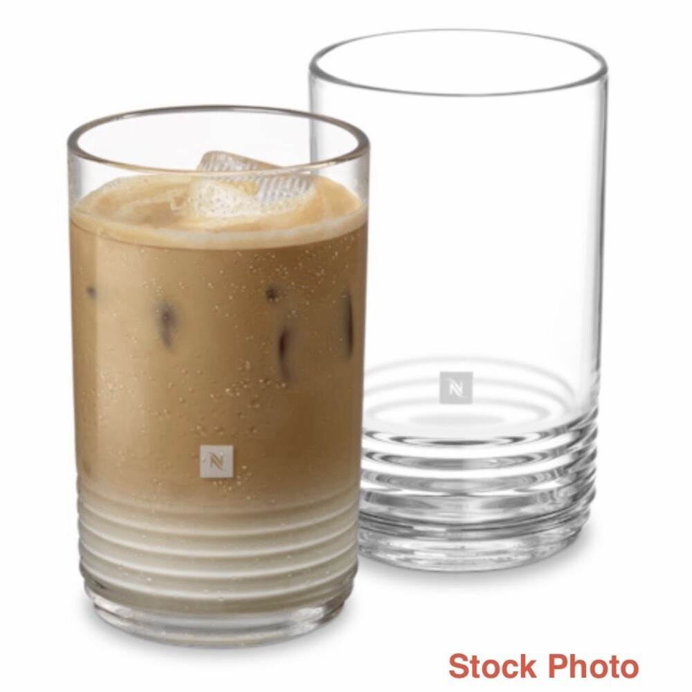 Nespresso Barista Recipe Glasses (2) Large 480 ml Made in France NIB